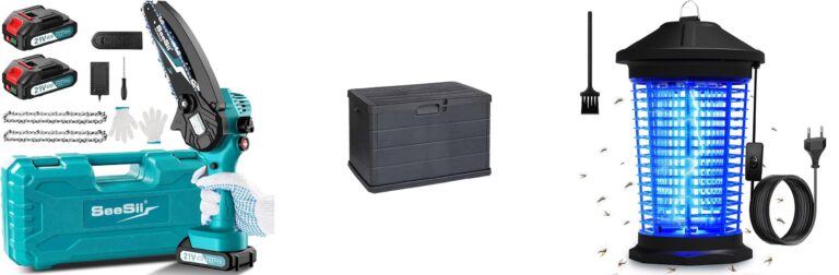 Mini Motosega a Batteria Portatile, SEESII Sega a Batteria da 6 Pollici con Caricatore