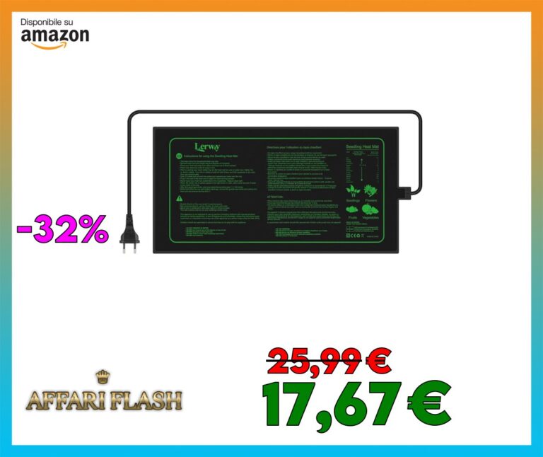 LERWAY 30W Tappetino Riscaldante di Terrario Coperte Riscaldanti per Piante, Tappetino Piastra Termico per Serra Giardinaggio Rettili Acquario Riscaldatore di Germinazione 20,75″ x10（30W）