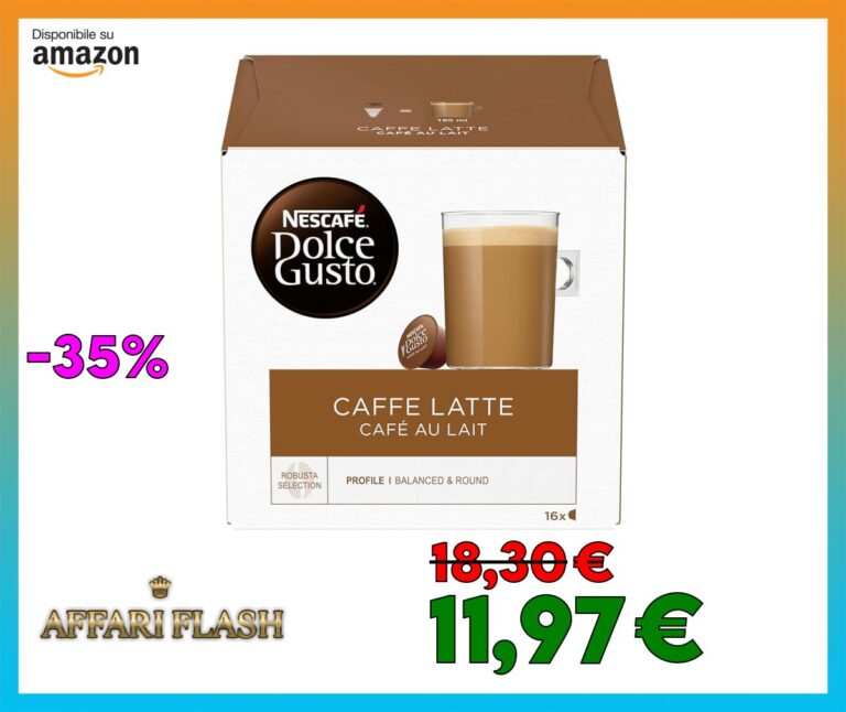 NESCAFÉ DOLCE GUSTO Caffè Latte, 3 Confezioni da 16 Capsule (48 Capsule Compatibili Nescafé Dolce Gusto)