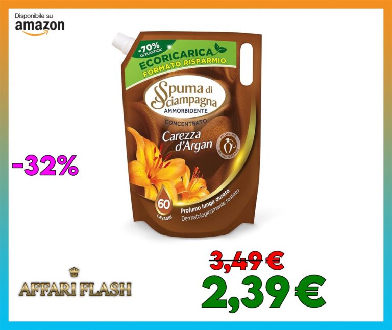 Spuma di Sciampagna Ecoricarica Ammorbidente Concentrato Pac Secrets Sensual Argan 60 Lavaggi