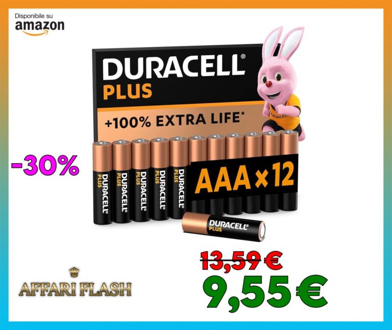 Duracell Batterie Plus AAA (pacco da 12)