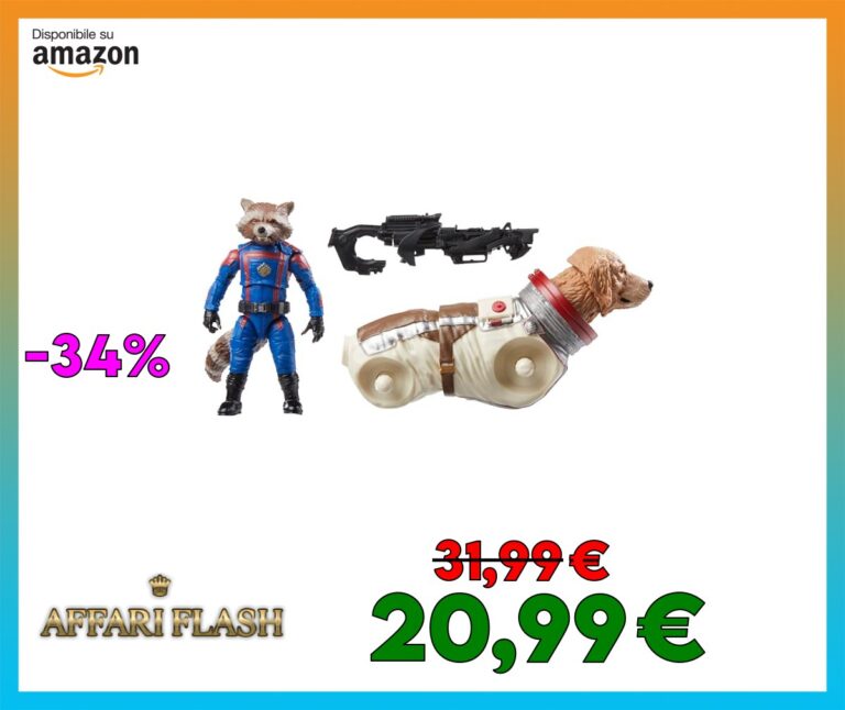 Marvel Hasbro Legends Series, Marvel’s Rocket, Action Figure ispirate al Film Guardiani della Galassia Vol. 3″, da 8 cm