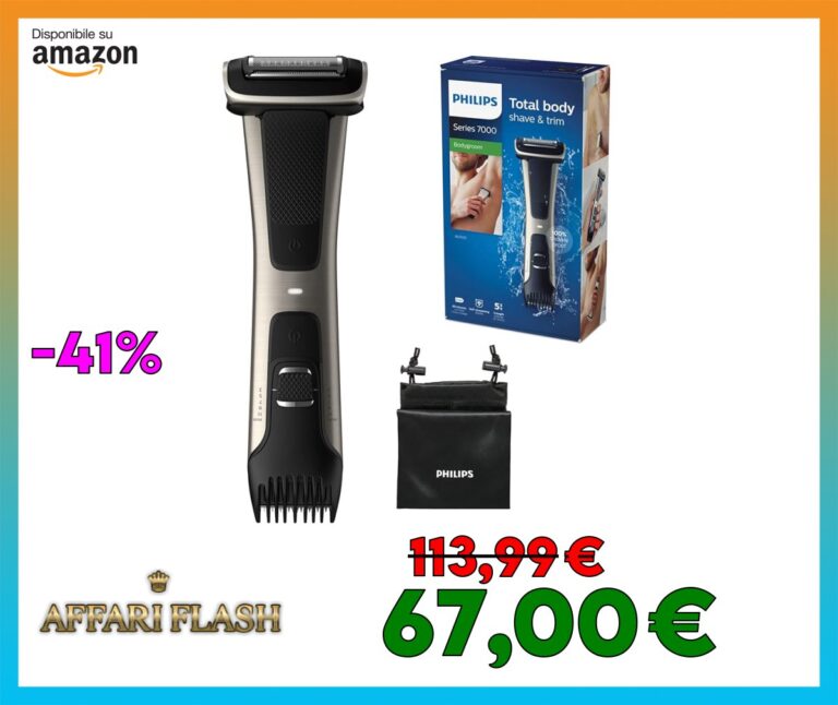 Philips BG7025/15 Bodygroom 7000 Depilatore Corpo da Uomo, Wet&Dry, Pettini Regolabili 3