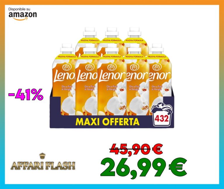 Lenor Ammorbidente 54 Lavaggi Oro E Fiori Di Vaniglia, Offre Una Freschezza Duratura Per Un Letto Fresco Fino A 1 Settimana