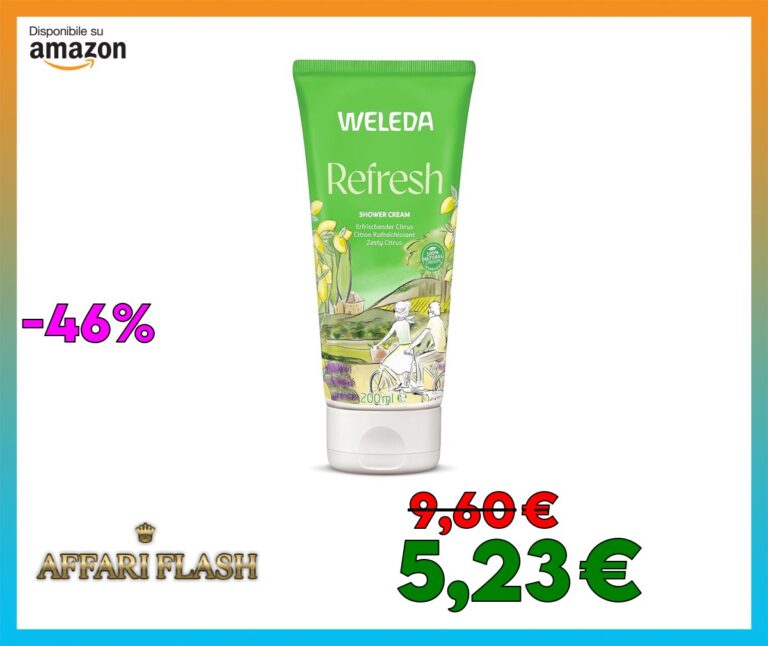 Weleda Doccia Cremosa Limone, bagnoschiuma cremoso dalla vivace fragranza a base di limone e litsea cubeba, con tensioattivi di origine vegetale (1X200 ml)