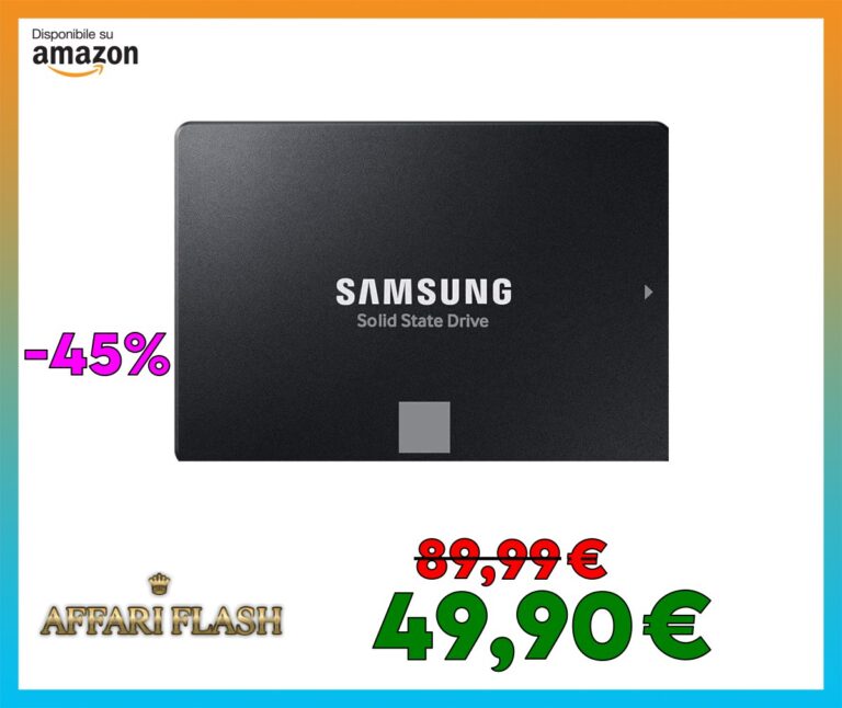 Samsung 870 EVO SSD, Fattore di forma 2,5″, Intelligent Turbo Write, software Magician 6, Nero, 500 GB