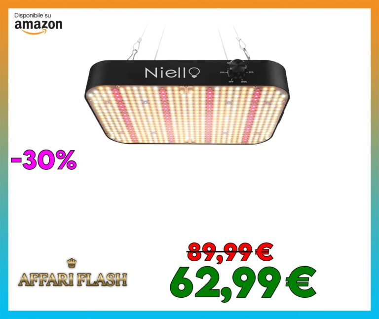 Niello lampada per piante, 1200W lampada da coltivazione con IR, UV High PPFD Sunlike Full Spectrum luce per piante per Indoor Veg and Bloom, funzione dimmerabile e catena a margherita