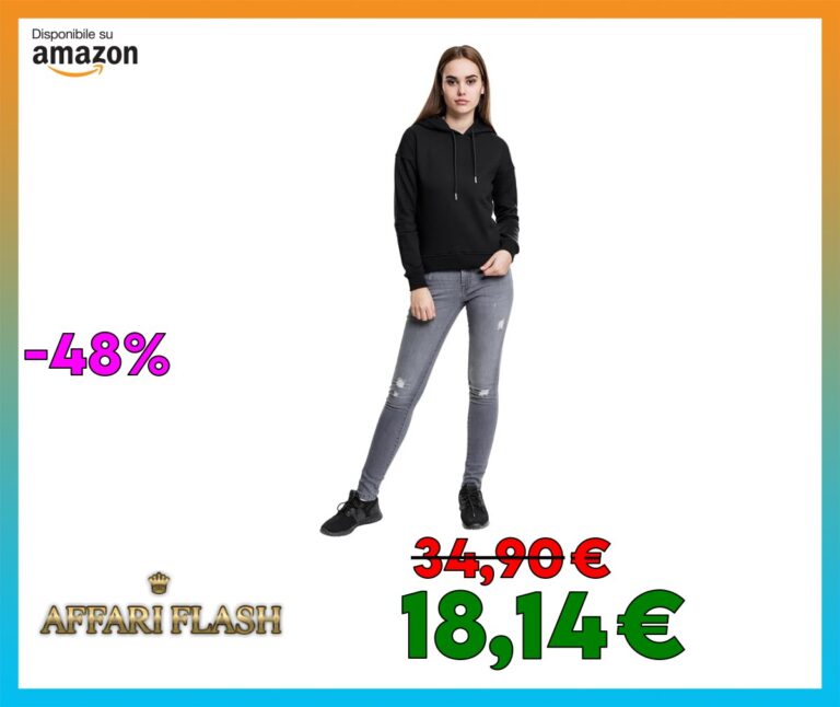 URBAN CLASSICS Felpa Donna con Cappuccio, Felpa Invernale a Manica Lunga, Maglione Caldo per Ragazza Disponibile in diversi Colori e Taglie XS