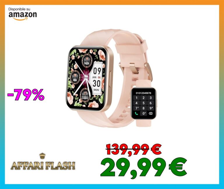 ️ Dakofied Smartwatch Donna Chiamate Bluetooth Orologio Contapassi Cardiofrequenzimetro da Polso Saturimetro Orologio Fitness Smart Watch Notifice di WhatsApp per Android iOS Impermeabile IP68 Rosa