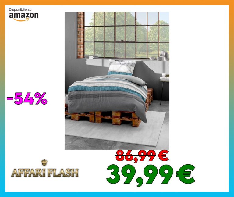 Bierbaum, Set Biancheria da Letto in Raso di Cotone MAKO, Multicolore (Mehrfarbig), 200 cm x 200 cm