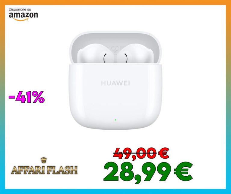 Huawei FreeBuds SE 2, Durata della Batteria fino a 40 Ore, IP54 Resistenti a Polvere e Schizzi, Connessione Robusta Bluetooth 5.3, Audio Stabile, IOS e Android, Bianco (White)