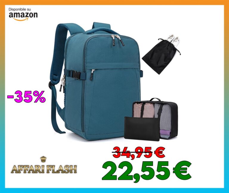 Zaino da viaggio cabina aereo borsa 40 x 20 x 25 Ryanair con organizer per bagagli Valigia Cabina 40 x 20 x 25 Ryanair Bagage Cabina Borsa aereo Zaino da viaggio donna uomo per Easyjet TUI Vueling