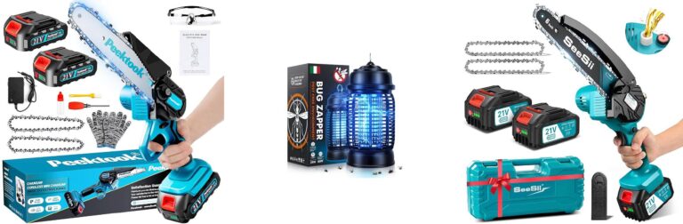 Mini Motosega a Batteria per Potatura, 1000W Motore Brushless 6 Pollici Motosega Elettrica con 4000mAh Batterie di grandi capacità