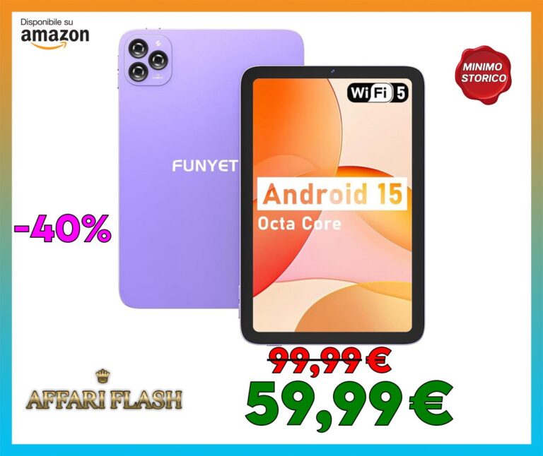 FUNYET Tablet Android 15, 10 Pollici IPS, 8 GB RAM+128GB ROM(1TB TF) Octa