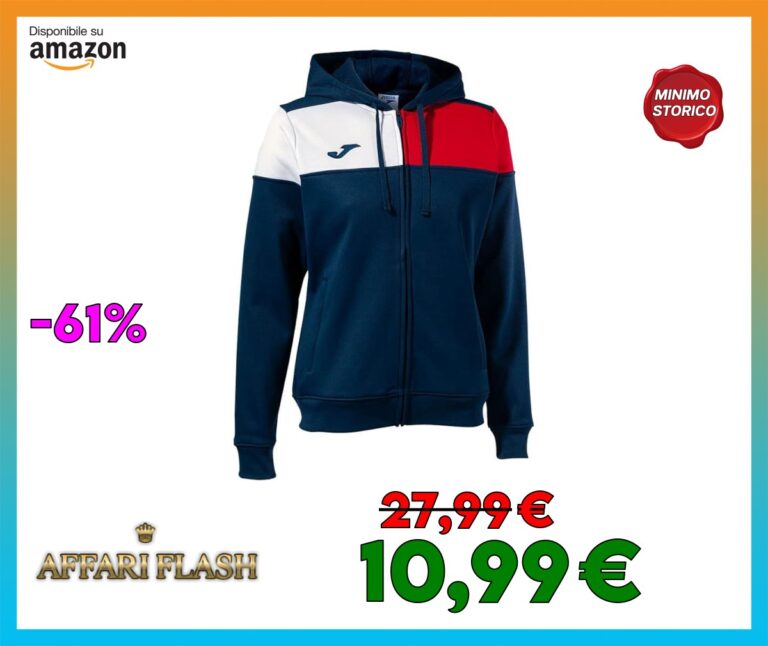 Joma Giacca con Cappuccio Donna Crew V Giacca con Cappuccio Donna