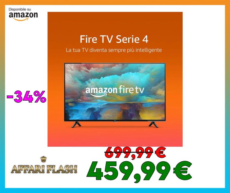 ️ Ti presentiamo Amazon Fire TV Serie 4, Smart TV in 4K UHD, guarda la TV in diretta senza cavo, 55