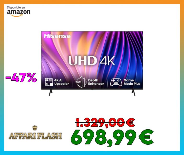 Hisense TV 85″ 4K Ultra HD 85E63NT, Smart TV VIDAA U7, Dolby Vision, HDR 10+, DTS Virtual