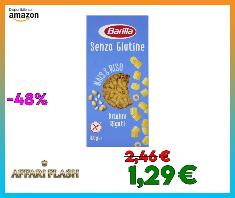 Barilla Pasta Ditalini Senza Glutine, Pastina di Mais Bianco, Mais Giallo e Riso Integrale