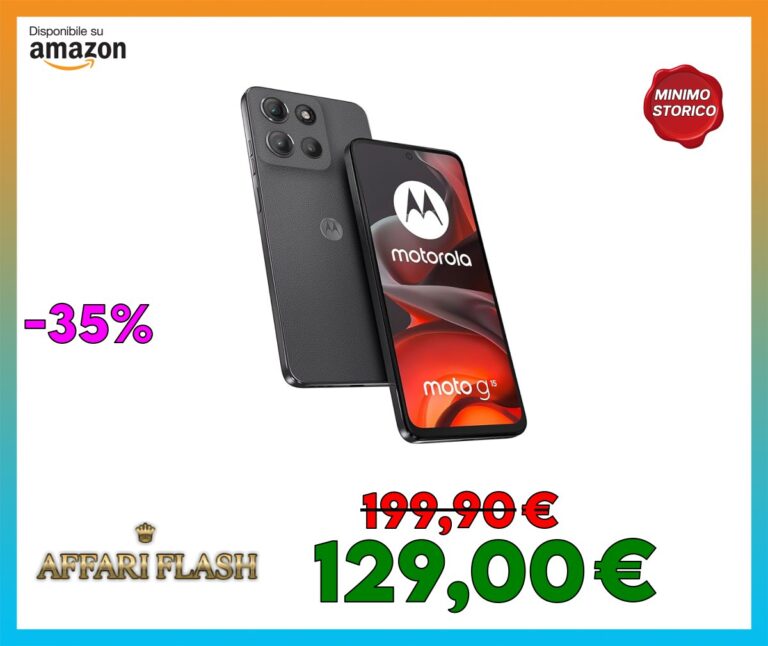 Motorola moto g15 (8/256GB, Doppia fotocamera 50+5MP + sensore antisfarfallio, Display 6.72″ FHD+ 60Hz, batteria 5200mAh, MediaTek Helio G81, Android 15), Gravity Grey