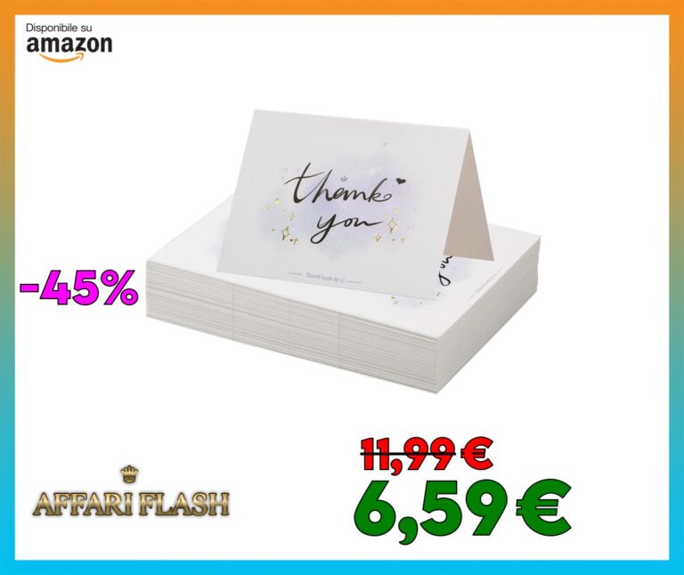 100 Biglietti di Ringraziamento Matrimonio, Thank You Card Small Business Personalizzabili, Biglietti Ringraziamento Testimoni di Nozze, per Piccole Imprese Clienti Negozi al Dettaglio Compleanno