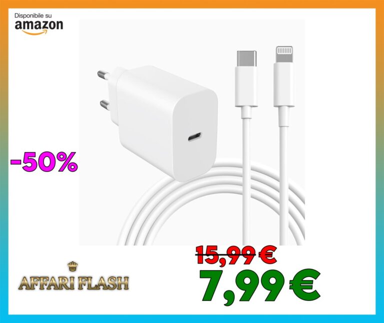 ilikable Caricatore iPhone Rapido con Cavo USB C to Lightning 2M Originale 20W Caricatore USB C Certificato MFi for iPhone 14/14 Pro/14 Pro Max/14 Plus/13/12/11/XS/XR/X/SE Type C Caricabatteria USB C