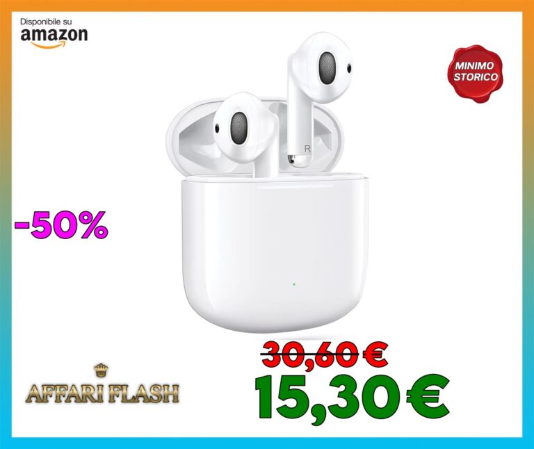 Cuffie Bluetooth, Air Buds Pods Controllo touch Cuffie Senza fili Bluetooth 5.3,HiFi con HD Impermeabile Auricolari Sportivo con Riduzione del Rumore,Compatibile con Android/iPhone/AirPods/Samsung