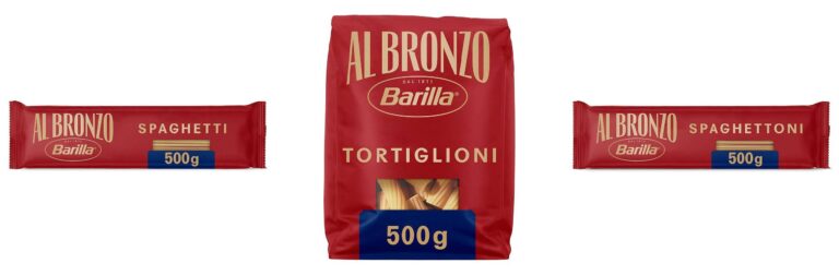 Barilla Pasta Al Bronzo Spaghetti 100% Grano Italiano, Pasta Trafilata Al Bronzo con Lavorazione Grezza
