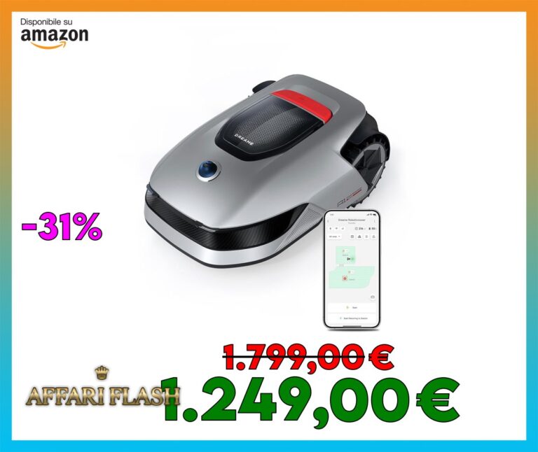 DREAME A1 Tagliaerba robot intelligente Tosaerba robotico senza fili perimetrale, Controllo tramite app,Tecnologia OmniSense，Gestione intuitiva delle zone, Evitamento intelligente degli ostacoli