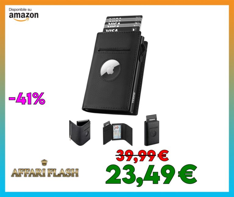 YESIIW AirTag Portafoglio da Uomo per Apple Air Tag, con Blocco RFID, Portafoglio Uomo in Pelle, con Porta Carte di Credito Pop