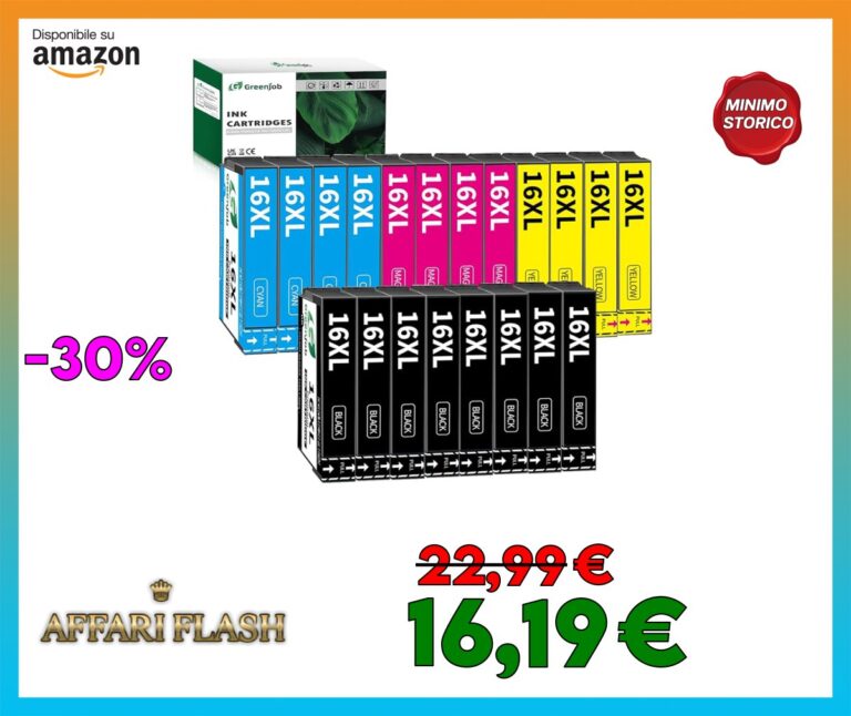 Greenjob 16XL Compatibili per Epson 16 XL Multipack per Epson Workforce WF