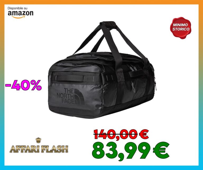 THE NORTH FACE NF0A52RQKT0 BASE CAMP VOYAGER DUFFEL 42L Borsa sportiva Uomo TNF BLACK/ASPHALT GREY Taglia OS