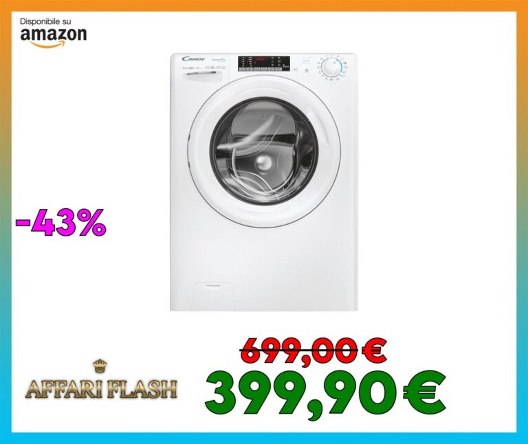 Candy Smart Pro Inverter Lavasciuga Slim 6+4 Kg, Libera Installazione, 1400 Giri, Classe A