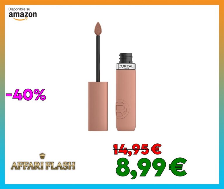 L’Oréal Paris Rossetto Liquido, Colore Intenso, Formula Matte a Lunga Durata, Con Acido Ialuronico, Resistente alle Sbavature, Infaillibile Matte Resistance, Tonalità