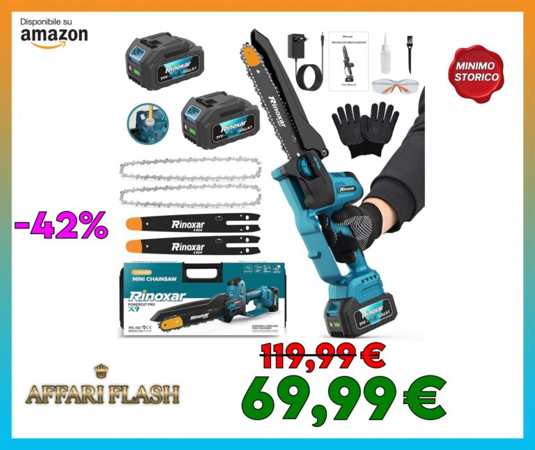 Mini Motosega a Batteria per Potatura, 8 Pollici 20V/8000mAh Sega a Batteria per Potatura con Pompetta Olio Auto Erogazione, 1300W Motore Brushless, per Giardinaggio