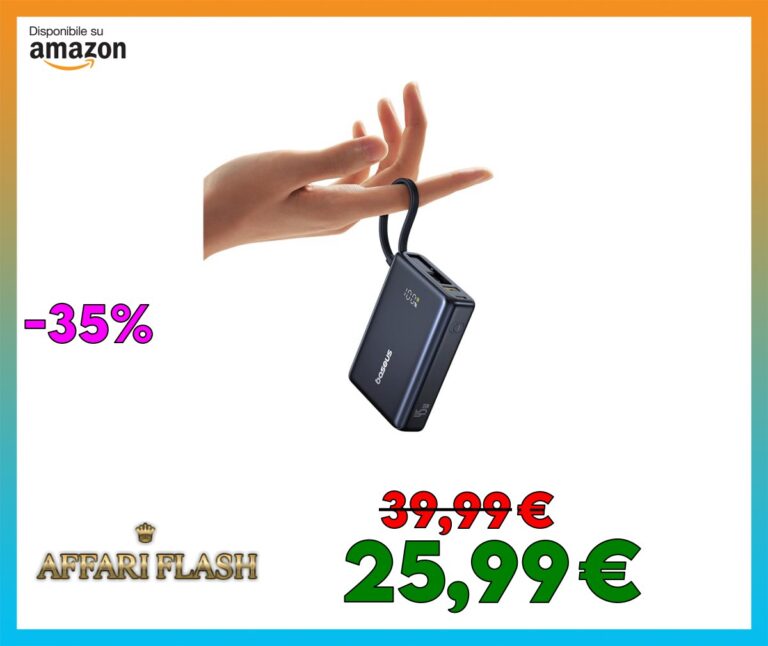 Baseus Picogo Power Bank 10000mAh 45W con Cavo USB