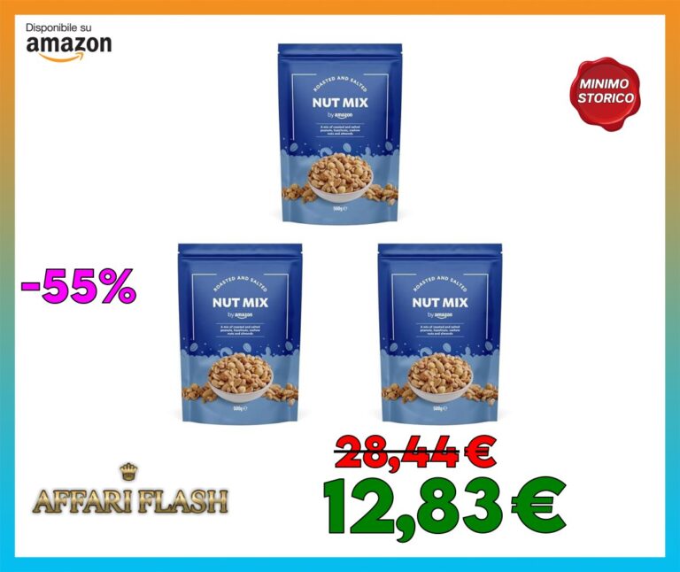 By Amazon Mix di frutta a guscio tostata e salata, 500g (Confezione da 3)