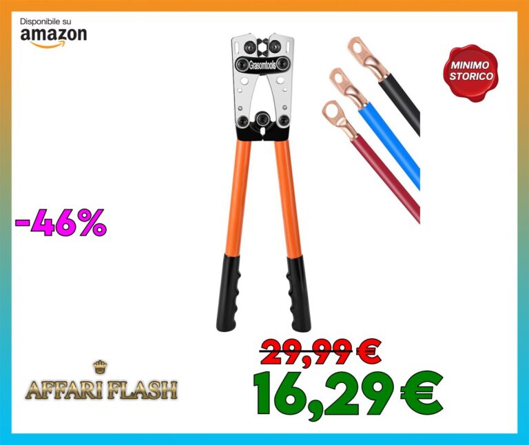 Strumento di crimpatura per capicorda del cavo della batteria per pinza per capicorda elettrica AWG 8