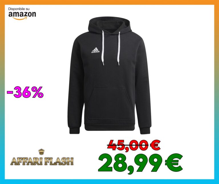 adidas Entrada 22 Sweat Hoodie Felpa con Cappuccio Uomo (Pacco da 1)