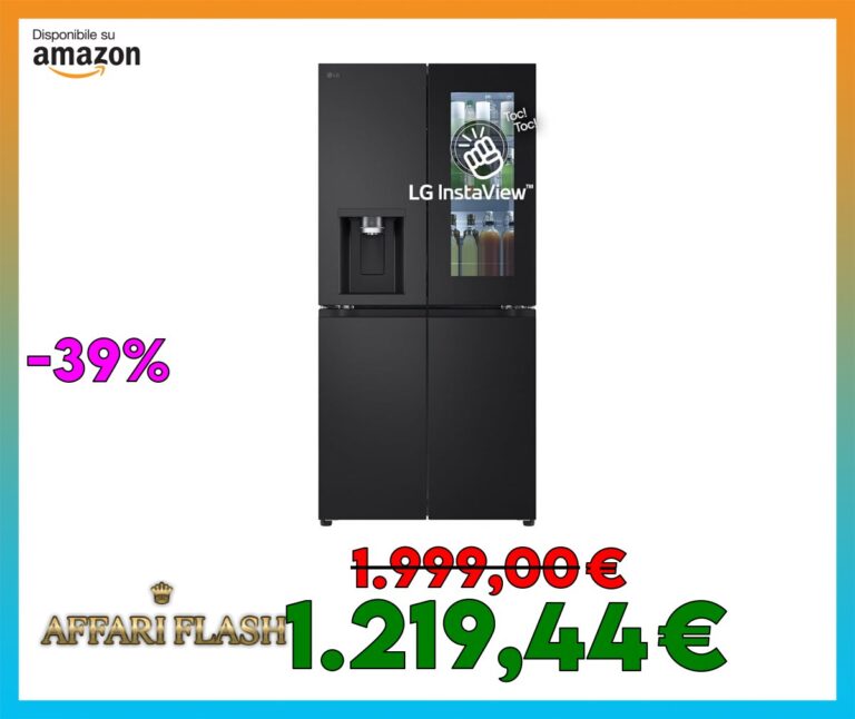 LG GMV860EPDE Frigorifero Slim Multidoor InstaView, Classe E, 530L, Wi