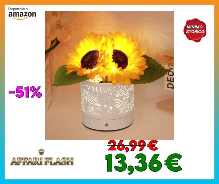 JHXLAMP Lampada touch a forma di fiore di girasole, lampada da tavolo senza fili ricaricabile, 3 colori, dimmerabile,regalo per la mamma per San Valentino, festa della mamma (Yellow Sunflowers