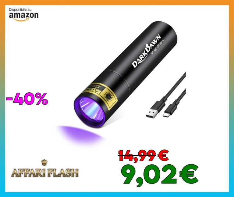 DARKDAWN torcia UV 395 NM, USB