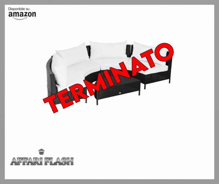 Outsunny Divano da Esterno in Rattan, Set 5 Pezzi con Pouf, Salottino per il Giardino Nero e Bianco 96cmx 68cmx 65cm