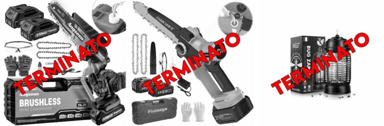 Mini Motosega a Batteria per Potatura con 1000W Motore Brushless, 4000mAh Batterie