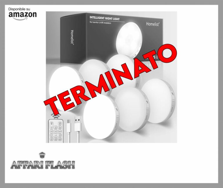 Homelist Luce LED Sottopensile con Telecomando, 6 Pezzi Luce Notturna Sensore Movimento LED Ricaricabile USB, Luci da Parete Interno per Scale, Camera da Letto, Cucine, Armadio, Soggiorno