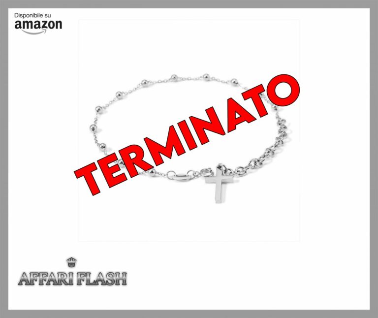 YELUWA Bracciale Croce Acciaio Inossidabile Bracciale in Buona Fede con 12 Perline per Donne Ragazza Gioielli Regalo Giorno del Ringraziamento Anniversario Compleanno Natale (Oro/Argento)
