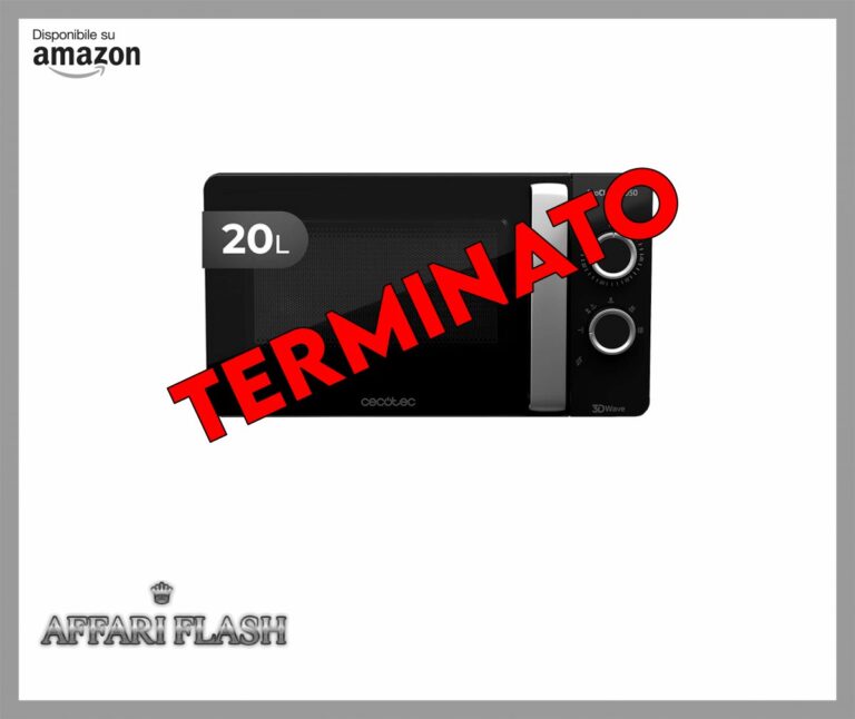 Cecotec Forno a Microonde ProClean 3050 Capacità 20 L, rivestimento Ready2Clean, potenza 700 W, 6 livelli operativi, timer 30 min, modalità scongelamento, colore nero e argento