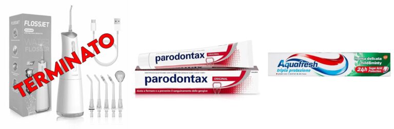 FlossJet Idropulsore Dentale Portatile Irrigatore Orale Professionale 4 Modalità e