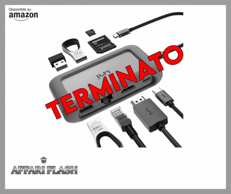 uni Adattatore HUB USB C, 8 in 1, 4K HDMI con [connettore staccabile] et Ethernet 1000M, PD100W, 2 Porta USB 3.0, lettore SD/Micro SD, Compatible per iPad Pro, MacBook, Galaxy S20 etc