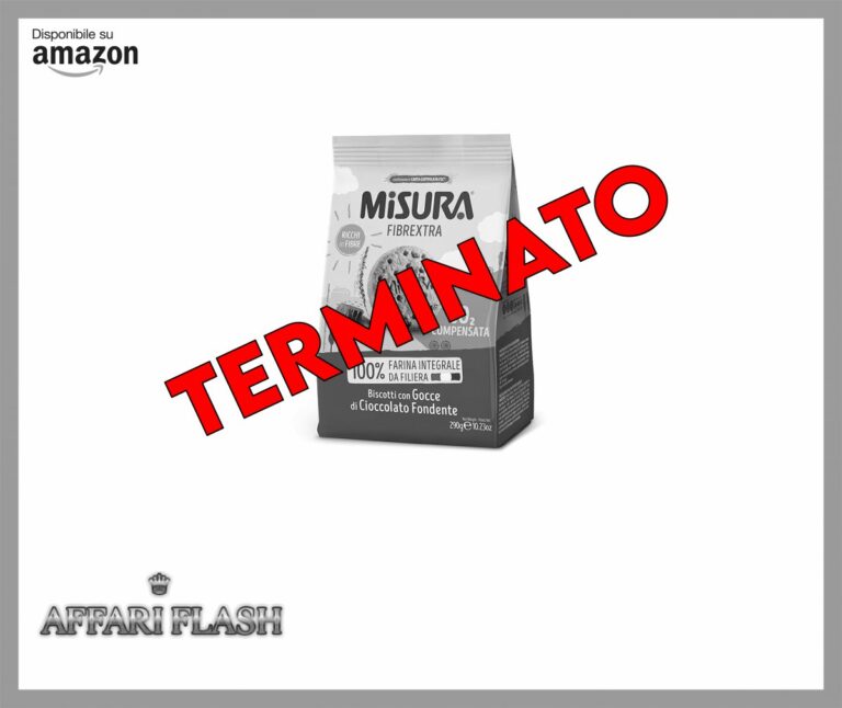 Misura Biscotti con Gocce di Cioccolato Fondente Fibrextra | 100% Farina Integrale | Ricchi in Fibre | Confezione da 290 grammi