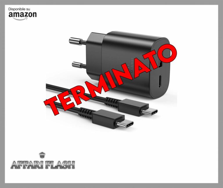 Caricabatterie Sumsamg 25W,Caricatore USB C Rapido a doppia porta per Sumsamg Galaxy S22/S22 Ultra/S21 Ultra 5G/S21 FE/S20/S10/S9/A13,Caricabatterie Sumsamg Veloce con Tipo C Cavo